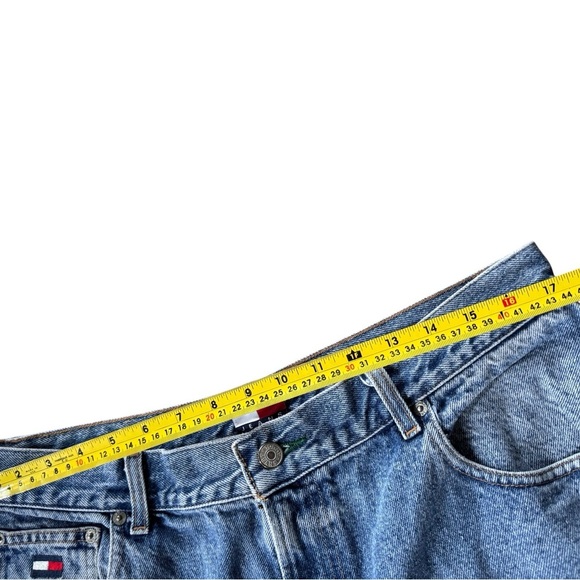 VTG 90s Tommy Hilfiger Tapered Leg Denim Freedom Jeans Men's Size 36X32 EUC - Picture 4 of 9